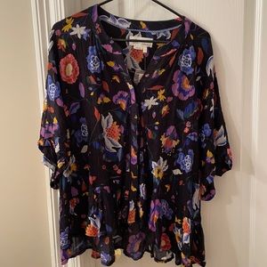 Anthropologie NWT Floral Blouse